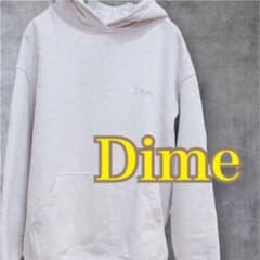 【極美品】Dime スモールロゴ フーディー ライトグレー Mサイズ パーカーのサムネイル