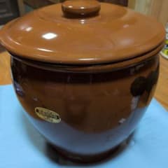 【未使用品に近い】　陶器保存容器　漬物　久松窯5号　 訳あり 久松窯 5号 陶器製 漬物容器 蓋付き 保存容器 - メルカリ
