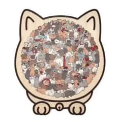 木製パズル ジグソーパズル 猫 135ピース ネコ 動物 知育玩具 脳