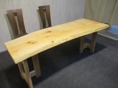 1697□ 檜 ヒノキ テーブル ローテーブル ダイニング 座卓 一枚板 天板
