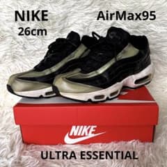 レア✨NIKE AirMax95 ULTRA ESSENTIAL黒×金 26cm - メルカリ