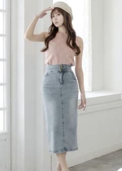 JULIA BOUTIQUE ライトブルー タイトスカート Mのサムネイル