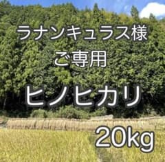 ラナンキュラス様ご専用　愛媛県産　ヒノヒカリ　20kgのサムネイル