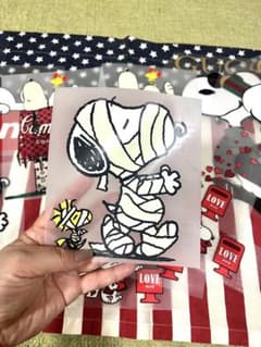 アイロンプリント まとめ売り ワッペン スヌーピー 大判 アイロンシート ロゴのサムネイル
