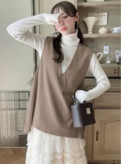 前後差ヘムロングベスト[an1381]のサムネイル