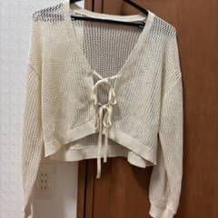 Honeysフロントリボン メッシュニット 長袖のサムネイル