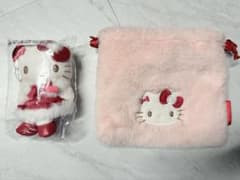 ハローキティ ファーポーチ ぬいぐるみ付きのサムネイル