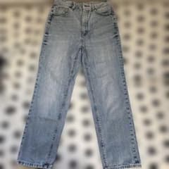 GU ハイウエストストレートジーンズ　ブルーM size