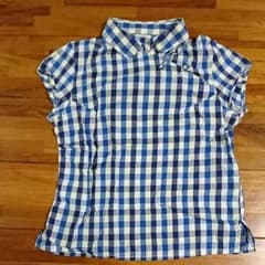 チャイナ服風 チェックブラウスのサムネイル