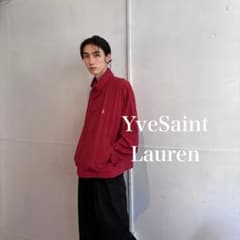 90s YSL イヴサンローラン コーチジャケット レッド ナイロン 希少 