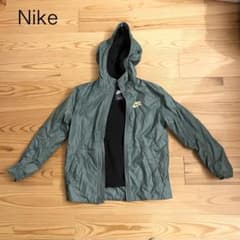 NIKE モスグリーン 140 裏地 フリース ジャンバー アウター フードのサムネイル