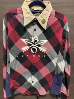 【美品】BURNOUT シャツ 赤のサムネイル