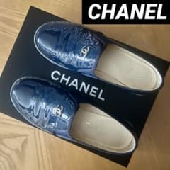 ⭐️レア品❗️シャネル CHANEL エナメル パンプス/ ココマーク紺色/元箱付き ⭐️レア品❗️シャネル CHANEL エナメル パンプス/ ココマーク紺色/元