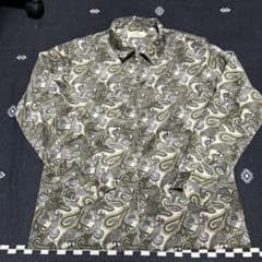 TIMELY WARNING ペイズリー柄 ジップアップシャツ Lのサムネイル