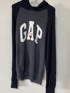 GAP フード付きパーカー グレー/ネイビーのサムネイル
