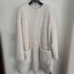 新品未使用品MilaOwen ノーカラーカーブボアコート - メルカリ
