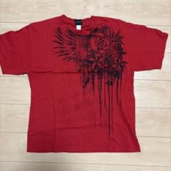 Hybrid/グラフィックプリント 赤 半袖 Tシャツのサムネイル