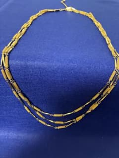 こ*ん様 華やか　ゴールドカラー 3連デザインネックレス 刻印あり【30g・67のサムネイル