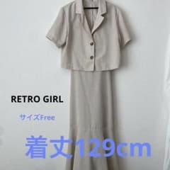 ベージュ ショートスリーブジャケット付きロングワンピースのサムネイル