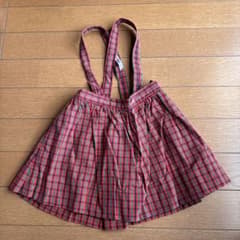familiar サスペンダー付きスカート チェック 90のサムネイル