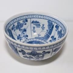 有田焼 三峰 青い花と風景の陶器 小丼ぶり - メルカリ