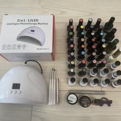 ネイルカラー　ジェルネイル　LED機器セット　セルフネイル　美品　セットのサムネイル