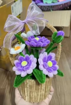 【まとめ買い2点】ハンドメイド モールアート フラワーアレンジメントのサムネイル