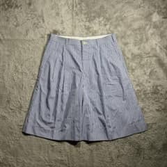 AD2016 17SS ストライプワイドショーツ 青 水色 コットン - メルカリ