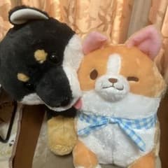 忠犬もちしばででーんと超BIGこむぎ ＆ 柴犬元気いっぱいウルトラBIGくろりん