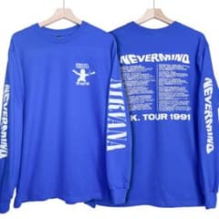 XL Nirvana Nevermind ロンT UKツアー 青 1991 - メルカリ