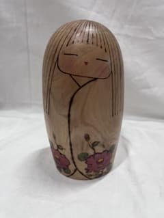 大谷良夫作 乙女椿 創作こけし 木製 こけし 昭和レトロ - メルカリ
