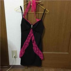 【⁂】最終値下げ セクシーワンピース 黒×ピンクのサムネイル