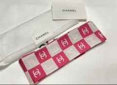 CHANEL シャネル スカーフ 細スカーフ ピンク ホワイト 白 限定 新品 