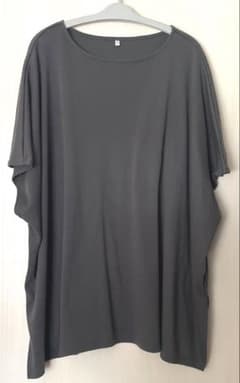 レディースドルマンTシャツ　チャコールグレー　Lサイズのサムネイル
