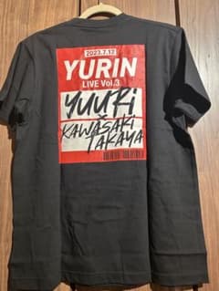 優里　川崎鷹也　コラボTシャツ YURIN LIVE Vol.3 Yurin live vol.3 優里×川崎鷹也 Tシャツ ブラック Mサイズ - メルカリ