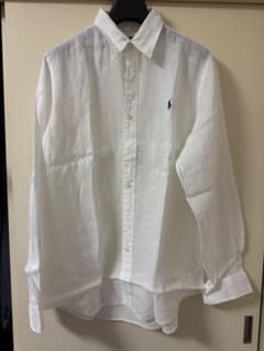 POLO RALPH LAUREN リネンシャツ 長袖 ホワイト M - メルカリ