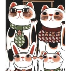 即発送☆☺︎ 福招き猫 ✩.*˚ てぬぐい 手ぬぐい お月見 - メルカリ