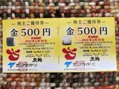 テンアライド　株主優待　1000円分 最新のサムネイル