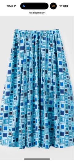 新作　HERALBONY フレアスカート「青い窓」 フレアスカート「青い窓」 – HERALBONY