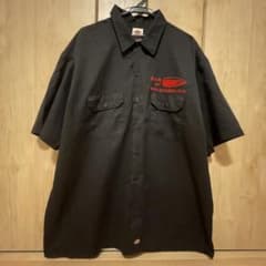 ワークシャツ　ディッキーズ　古着　ストリート　メンズ　　ブラック　夏物のサムネイル