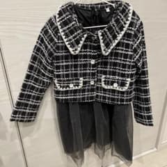 セットアップ フォーマルキッズ 女の子 ワンピース ジャケット 卒園式 入園式のサムネイル