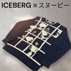 希少】ICEBERG スヌーピー ニット ネイビー - メルカリ