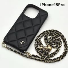 CHANEL キャビアスキン iPhone 15 Pro ケース レザーチェーン CHANEL キャビアスキン iPhone 15 Pro ケース レザーチェーン - メルカリ