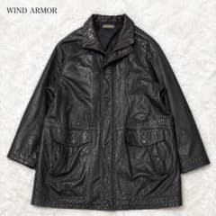 WIND ARMOR レザーハーフコート 羊革 ビッグサイズ ヴィンテージ90s
