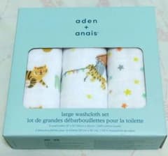 【未開封】aden + anais ☆ ウォッシュクロスコガーゼタオル3枚セットのサムネイル