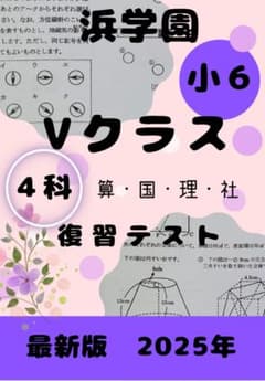 浜学園 小6 Vクラス 4科 復習テスト 2025年 浜学園 小6 Vクラス 4科 復習テスト 2025年 - メルカリ