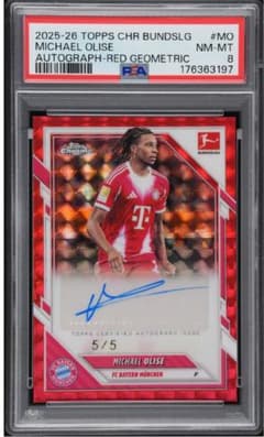 【5枚限定・ラストナンバー】マイケル・オリーセ 直筆サインカード PSA8のサムネイル