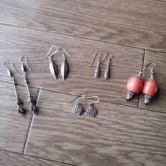 チベタン シルバーピアス 5点のサムネイル
