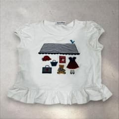 ファミリア ストライプ 刺繍 半袖 Tシャツ 90 - メルカリ