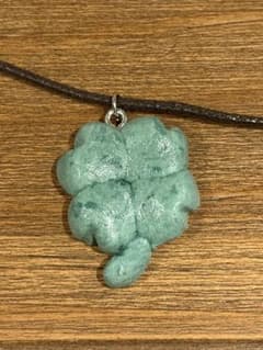 クローバー ネックレス ハンドメイド 調節可能 ボヘミアン 緑 茶色のサムネイル